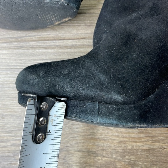 Nine West Women’s Black Suede Harvee Wedge Knee High Tall Boot, size 8 - Picture 5 of 12